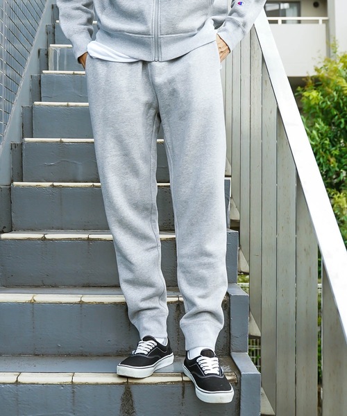 Champion（チャンピオン）の「【CHAMPION/チャンピオン】裏起毛スウェットパンツ テーパードシルエット 裾口リブ仕様　 サスティナブル素材（スウェットパンツ・メンズ・ブラック/ネイビー/杢グレー/ダークグリーン・X-LARGE/LARGE/MEDIUM）」の14枚目の写真