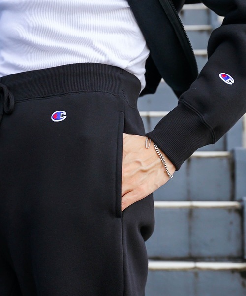 Champion（チャンピオン）の「【CHAMPION/チャンピオン】裏起毛スウェットパンツ テーパードシルエット 裾口リブ仕様　 サスティナブル素材（スウェットパンツ・メンズ・ブラック/ネイビー/杢グレー/ダークグリーン・X-LARGE/LARGE/MEDIUM）」の10枚目の写真