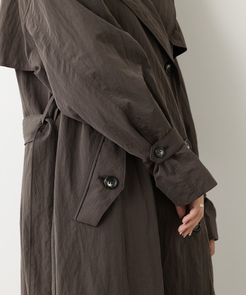 OUVRAGE CLASSE（ウヴラージュクラス）の「オーバートレンチコート（トレンチコート・レディース・ベージュ/モカ・FREE）」の19枚目の写真