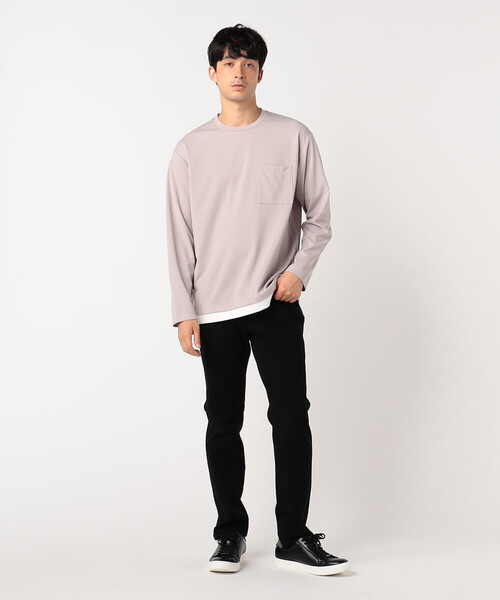 COMME CA ISM（コムサイズム）の「フェイクレイヤード Tシャツ（Tシャツ/カットソー・メンズ・ホワイト/ブラック/ミント/チャコール/ライトグレー/ワイン・MEDIUM/LARGE）」の10枚目の写真