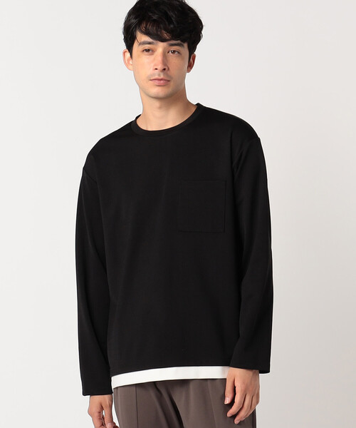 COMME CA ISM（コムサイズム）の「フェイクレイヤード Tシャツ（Tシャツ/カットソー・メンズ・ホワイト/ブラック/ミント/チャコール/ライトグレー/ワイン・MEDIUM/LARGE）」の16枚目の写真