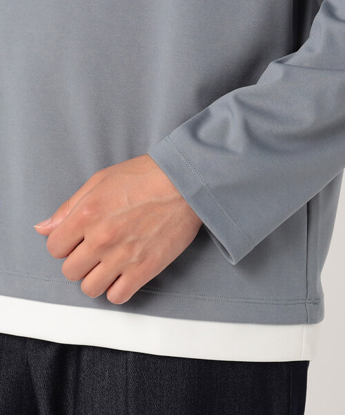 COMME CA ISM（コムサイズム）の「フェイクレイヤード Tシャツ（Tシャツ/カットソー・メンズ・ホワイト/ブラック/ミント/チャコール/ライトグレー/ワイン・MEDIUM/LARGE）」の20枚目の写真