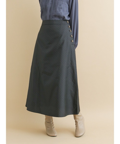 Te chichi（テチチ）の「キルティングジャカードフレアスカート（スカート・レディース・ブラック/ブラウン・SMALL/MEDIUM）」の8枚目の写真