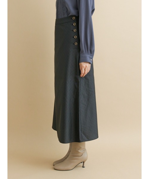 Te chichi（テチチ）の「キルティングジャカードフレアスカート（スカート・レディース・ブラック/ブラウン・SMALL/MEDIUM）」の9枚目の写真