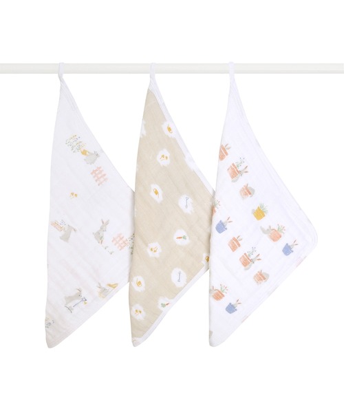 aden + anais (エイデンアンドアネイ)の「ウォッシュクロス3枚入り イヤー・オブ・ザ・ラビット AWCC30007 Year of