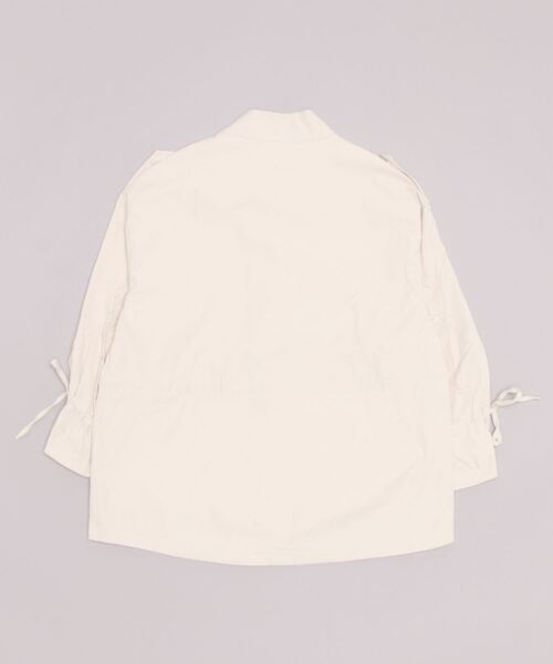 WEGO(ウィゴー)の「WEGO/リボンウエストシャーリングブルゾン(ミリタリージャケット・レディース・パープル/ホワイト・FREE)」の3枚目の写真