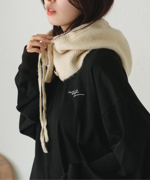 Kastane（カスタネ）の「【UNISEX】SIXSENCE FLOWERロンT（Tシャツ/カットソー・レディース・オフホワイト/ブラック・M/XL）」の14枚目の写真