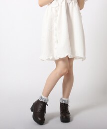 レースアップ厚底ショートブーツ