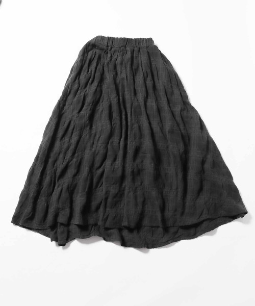 HARVESTY（ハーベスティ）の「HARVESTY/ハーベスティ イージーカルメンスカートシュリンク ロングスカート（スカート・レディース・ブラック/オリーブ/アイボリー・2/1）」の12枚目の写真