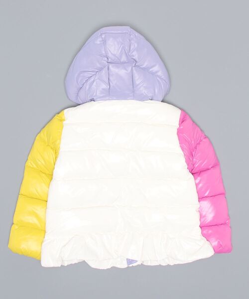 BENETTON (UNITED COLORS OF BENETTON)(ベネトンユナイテッドカラーズオブベネトン)の「【GREEN B】キッズフード付きフリル中綿ジャケットG(その他アウター・キッズ・ホワイト系その他/ピンク・104/X-SMALL/116/90/82/98)」の4枚目の写真
