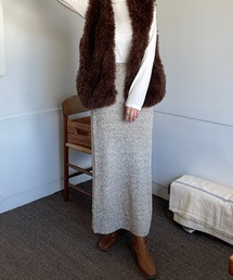 LE MORE | ミックスヤーンペンシルニットスカート(スカート)