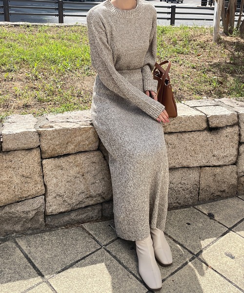 LE MORE（リモア）の「ミックスヤーンペンシルニットスカート（スカート・レディース・ブラック/ベージュ/グリーン・FREE）」の15枚目の写真