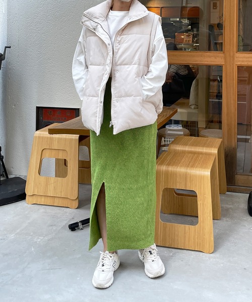 LE MORE（リモア）の「ミックスヤーンペンシルニットスカート（スカート・レディース・ブラック/ベージュ/グリーン・FREE）」の5枚目の写真