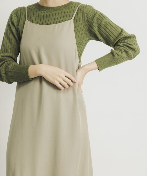 URBAN RESEARCH（アーバンリサーチ）の「ヘム切替キャミワンピース（ワンピース・レディース・ブラック/ベージュ・FREE）」の12枚目の写真