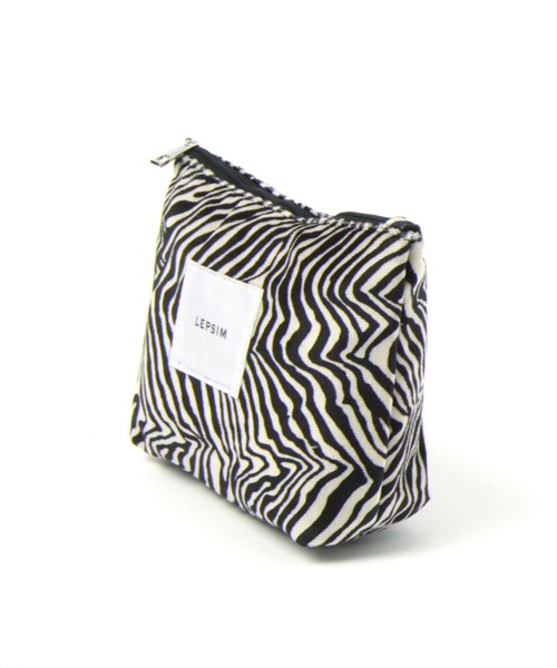 LEPSIM（レプシィム）の「アソートフナガタポーチ　162533（ポーチ・レディース・ゼブラ/アイボリー/ブルー・ONE SIZE）」の4枚目の写真