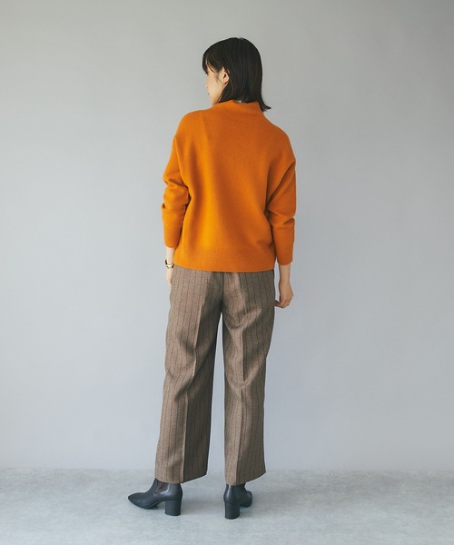 RIVE DROITE(リヴドロワ)の「小山田早織さんスタイリング/ウール100ボトルネックニット(ニット/セーター・レディース・グレー/ブルー/オレンジ/オフホワイト/パープル/グリーン系その他/ベージュ・FREE)」の18枚目の写真