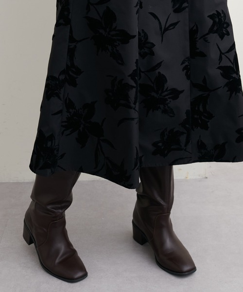 natural couture（ナチュラルクチュール）の「オケージョン対応　大花フロッキーワンピース（ドレス・レディース・ベージュ/ブラック・FREE）」の18枚目の写真