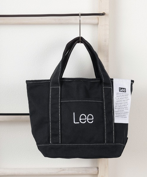 Lee(リー)の「【Lee/リー】ワンポイント刺繍 ヴィヴィットカラー キャンバス ミニトートバッグ/エコバッグ(トートバッグ・レディース・ブラック/オフホワイト/レッド/ピンク/グリーン/ブルー/マスタード・ONE SIZE)」の3枚目の写真