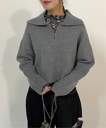ハーフジッププルオーバー