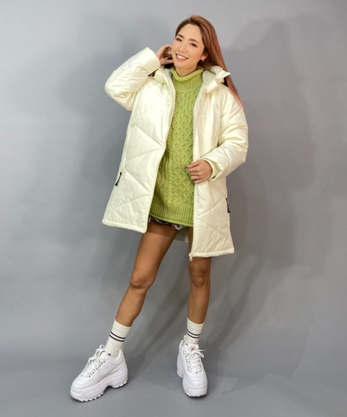 RUSTY（ラスティ）の「RUSTY/ラスティー  ルーズシルエット/ダウンジャケット   952208（ナイロンジャケット・レディース・ブラック/ホワイト・L/M）」の6枚目の写真
