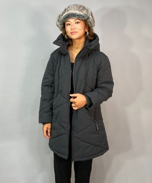 RUSTY（ラスティ）の「RUSTY/ラスティー  ルーズシルエット/ダウンジャケット   952208（ナイロンジャケット・レディース・ブラック/ホワイト・L/M）」の8枚目の写真