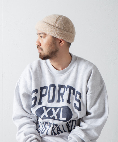 RACAL(ラカル)の「Boa Retro Fleece Roll Cap / ボアレトロフリースロールキャップ(キャップ・メンズ・ブラック/アイボリー/グレー・FREE)」の2枚目の写真