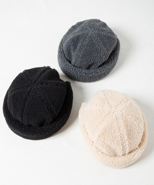 RACAL(ラカル)の「Boa Retro Fleece Roll Cap / ボアレトロフリースロールキャップ(キャップ・メンズ・ブラック/アイボリー/グレー・FREE)」の4枚目の写真