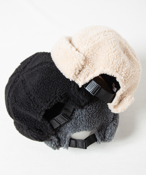 RACAL(ラカル)の「Boa Retro Fleece Roll Cap / ボアレトロフリースロールキャップ(キャップ・メンズ・ブラック/アイボリー/グレー・FREE)」の9枚目の写真