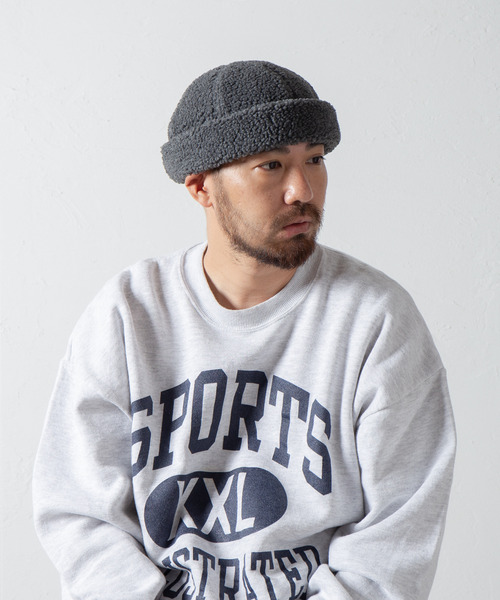 RACAL(ラカル)の「Boa Retro Fleece Roll Cap / ボアレトロフリースロールキャップ(キャップ・メンズ・ブラック/アイボリー/グレー・FREE)」の8枚目の写真