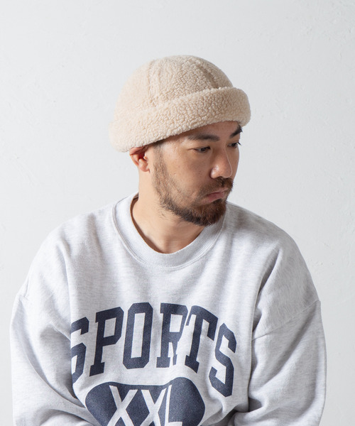 RACAL(ラカル)の「Boa Retro Fleece Roll Cap / ボアレトロフリースロールキャップ(キャップ・メンズ・ブラック/アイボリー/グレー・FREE)」の14枚目の写真