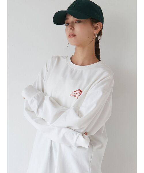 MURUA(ムルーア)の「ピザADロンT(Tシャツ/カットソー・レディース・ブラック/ホワイト/ライトブルー・FREE)」の6枚目の写真