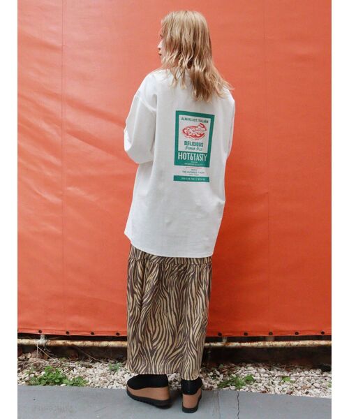 MURUA(ムルーア)の「ピザADロンT(Tシャツ/カットソー・レディース・ブラック/ホワイト/ライトブルー・FREE)」の13枚目の写真