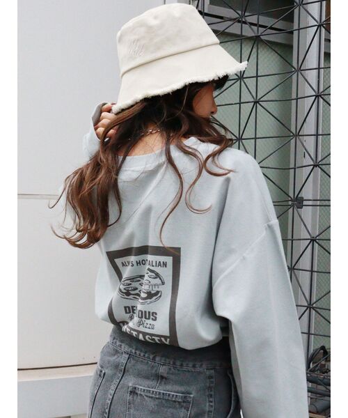 MURUA(ムルーア)の「ピザADロンT(Tシャツ/カットソー・レディース・ブラック/ホワイト/ライトブルー・FREE)」の21枚目の写真