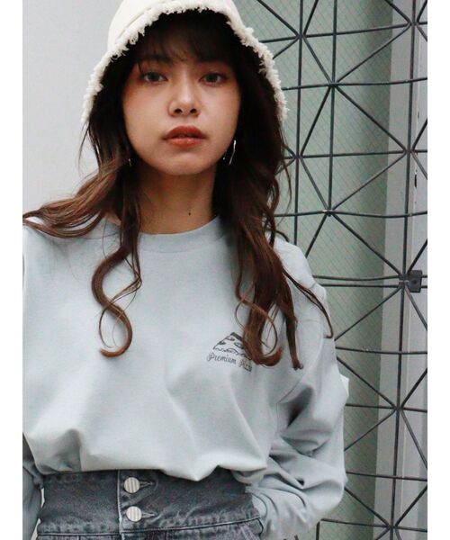 MURUA(ムルーア)の「ピザADロンT(Tシャツ/カットソー・レディース・ブラック/ホワイト/ライトブルー・FREE)」の22枚目の写真