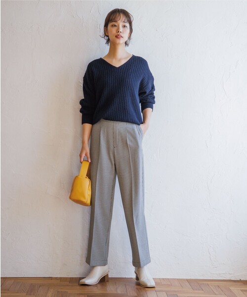 THE SHOP TK (ザ ショップ ティーケー )の「◆【美脚シルエット/あったか裏起毛/洗える】ソフトタッチワイドストレートパンツ(その他パンツ・レディース・ブラウン系2/ホワイト系4・11/12/13/14)」の7枚目の写真