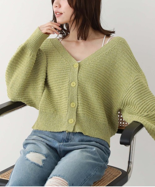 archives（アルシーヴ）の「２ｗａｙリリヤーンニットカーディガン（カーディガン/ボレロ・レディース・アイボリー/ブラック/オレンジ/イエロー・MEDIUM）」の3枚目の写真