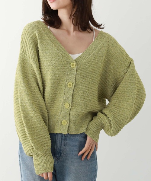 archives（アルシーヴ）の「２ｗａｙリリヤーンニットカーディガン（カーディガン/ボレロ・レディース・アイボリー/ブラック/オレンジ/イエロー・MEDIUM）」の6枚目の写真