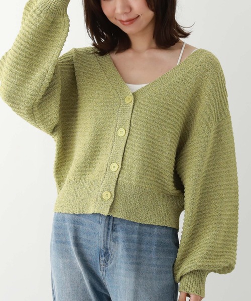 archives（アルシーヴ）の「２ｗａｙリリヤーンニットカーディガン（カーディガン/ボレロ・レディース・アイボリー/ブラック/オレンジ/イエロー・MEDIUM）」の7枚目の写真