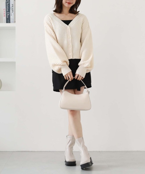 archives（アルシーヴ）の「２ｗａｙリリヤーンニットカーディガン（カーディガン/ボレロ・レディース・アイボリー/ブラック/オレンジ/イエロー・MEDIUM）」の16枚目の写真