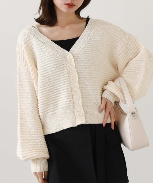 archives（アルシーヴ）の「２ｗａｙリリヤーンニットカーディガン（カーディガン/ボレロ・レディース・アイボリー/ブラック/オレンジ/イエロー・MEDIUM）」の12枚目の写真