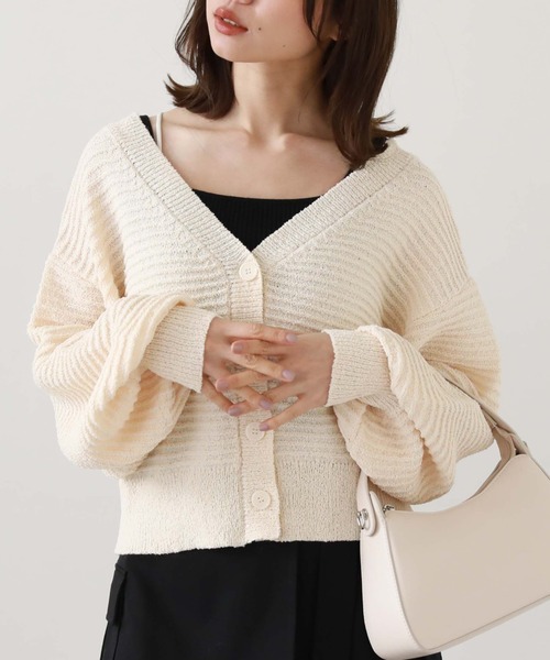 archives（アルシーヴ）の「２ｗａｙリリヤーンニットカーディガン（カーディガン/ボレロ・レディース・アイボリー/ブラック/オレンジ/イエロー・MEDIUM）」の13枚目の写真