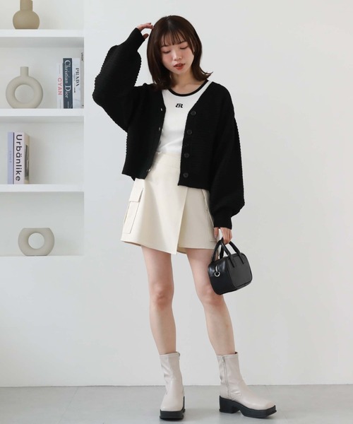 archives（アルシーヴ）の「２ｗａｙリリヤーンニットカーディガン（カーディガン/ボレロ・レディース・アイボリー/ブラック/オレンジ/イエロー・MEDIUM）」の22枚目の写真