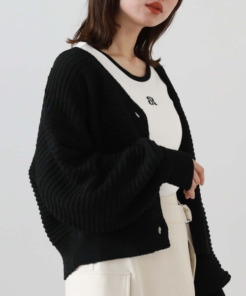 archives（アルシーヴ）の「２ｗａｙリリヤーンニットカーディガン（カーディガン/ボレロ・レディース・アイボリー/ブラック/オレンジ/イエロー・MEDIUM）」の20枚目の写真