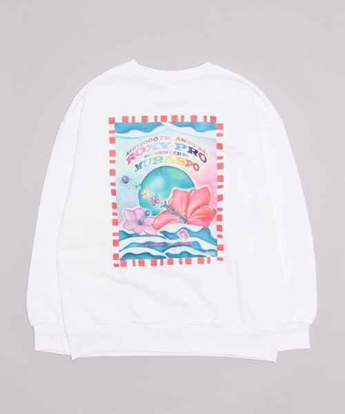 ROXY(ロキシー)の「【ムラサキスポーツ限定】ムラスポ×ROXY×YUKI IWAMA ムラスポユニフォームプロジェクト ルーズシルエット トレーナー RPO231625M(スウェット・レディース・パープル/ホワイト/イエロー・L/M)」の2枚目の写真