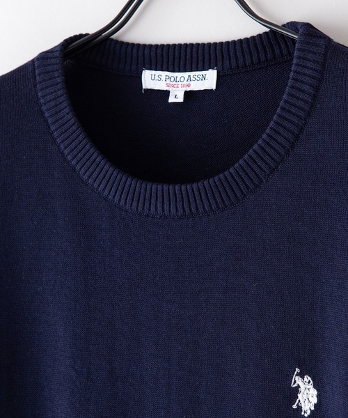 U.S. POLO ASSN.（ユーエスポロアッスン）の「【U.S. POLO ASSN./ユーエスポロアッスン】ワンポイントブランドロゴ刺繍 　ビッグシルエット　ニットベスト（ベスト・メンズ・グリーン/ネイビー/ベージュ/オフホワイト・MEDIUM/LARGE）」の5枚目の写真