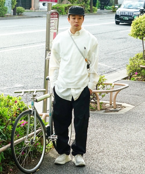 U.S. POLO ASSN.（ユーエスポロアッスン）の「【U.S. POLO ASSN./ユーエスポロアッスン】ワンポイントブランドロゴ刺繍 　ビッグシルエット　ニットベスト（ベスト・メンズ・グリーン/ネイビー/ベージュ/オフホワイト・MEDIUM/LARGE）」の14枚目の写真