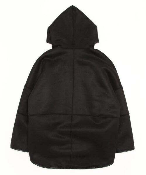 Risley(リズレー)の「Risley(リズレー) リバーシブルフェイクムートンフードコート(ムートンコート・レディース・ブラック・F)」の4枚目の写真