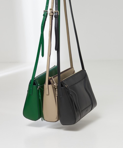 LOWELL things（ロウェル　シングス）の「Furrow/レザーminiショルダーBAG（ショルダーバッグ・レディース・ベージュ/ブラック/グリーン/ラベンダー/アイボリー・フリー）」の10枚目の写真