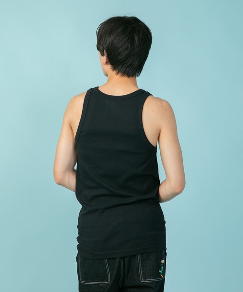 HANES（ヘインズ）の「【Hanes/ヘインズ】BEEFY ビーフィー【タフで伸びにくい】リブタンクトップ ビーフィー 厚手・透けない ヘビーウェイト 無地（タンクトップ・メンズ・ホワイト/ネイビー/杢グレー/ブラック・MEDIUM/X-LARGE/LARGE）」の9枚目の写真
