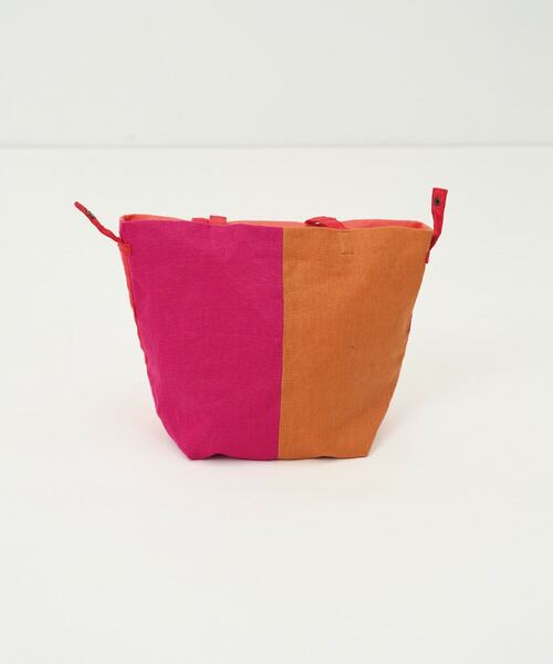 conges payes ADIEU TRISTESSE(コンジェ ペイエ アデュートリステス)の「配色ミニトート(ショルダーバッグ・レディース・チェック/ピンク・FREE)」の5枚目の写真